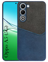 For Oppo A5 5G Back Cover Case (Dual PU Leather Stitch | Professional Minimalist | Soft and Flexible)