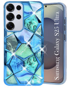 For Samsung Galaxy S25 Ultra Back Cover Case ( Dual Design Glitter Sparkle and Detachable Diamond Print Case | Soft and Flexible)