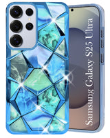 For Samsung Galaxy S25 Ultra Back Cover Case ( Dual Design Glitter Sparkle and Detachable Diamond Print Case | Soft and Flexible)