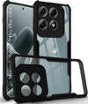 For Motorola Moto Edge 70 Pro Plus 5G Back Cover Case Hybrid (Shockproof with Polycarbonate Clear Panel | Professional Black)