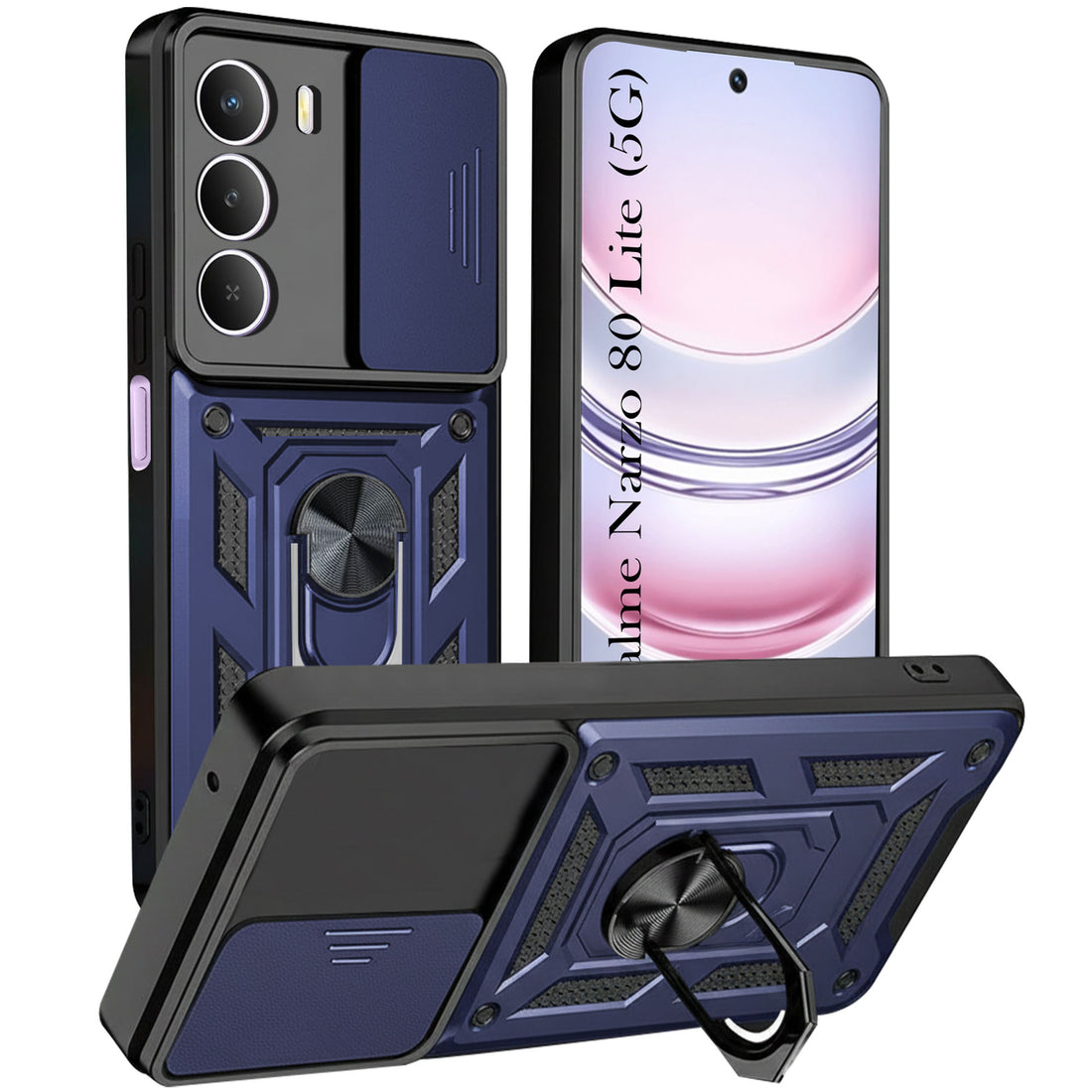 For Realme Narzo 80 Lite 5G Back Cover Case (Hybrid Dual Armor Polycarbonate)