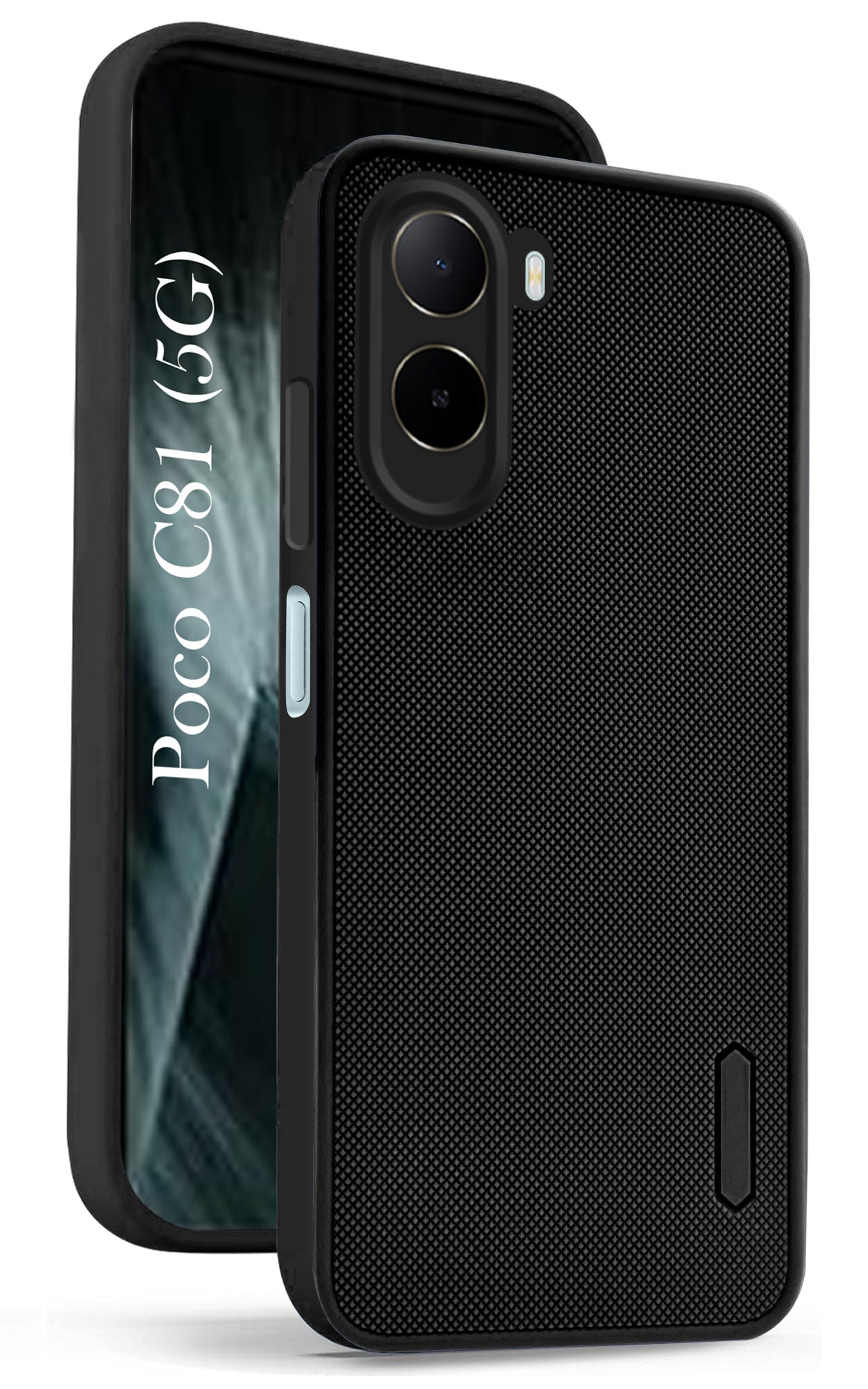 For POCO C81 5G Back Cover Case Rubberised (Textured Grip Design | Micro-Fiber Cloth Inside | Slim and Light Weight | Soft Touch and Feel)