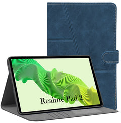 For Flip Case Folio Cover Realme Pad 2 10 Inch (PU Leather | Multi-Angle Smart Stand | Card Storage Slots | Silicone Back Pouch)