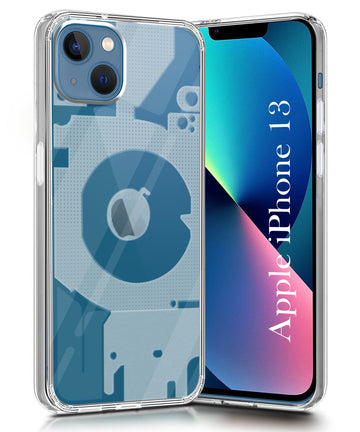 For Apple iPhone 13 Back Cover (Silicone Matte Shockproof Case with Camera Protection | Soft and Flexible | Transparent)
