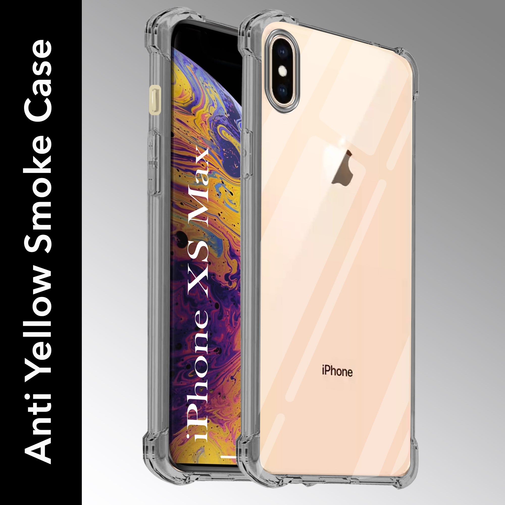 For Apple iPhone Xs Max Back Cover (Shockproof Crystal Clear Anti Yellow Case |  Drop & Camera Protection | Hard Polycarbonate)