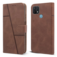 For Oppo A35 Flip Cover Case ( Stitched Leather with Magnetic Closure)