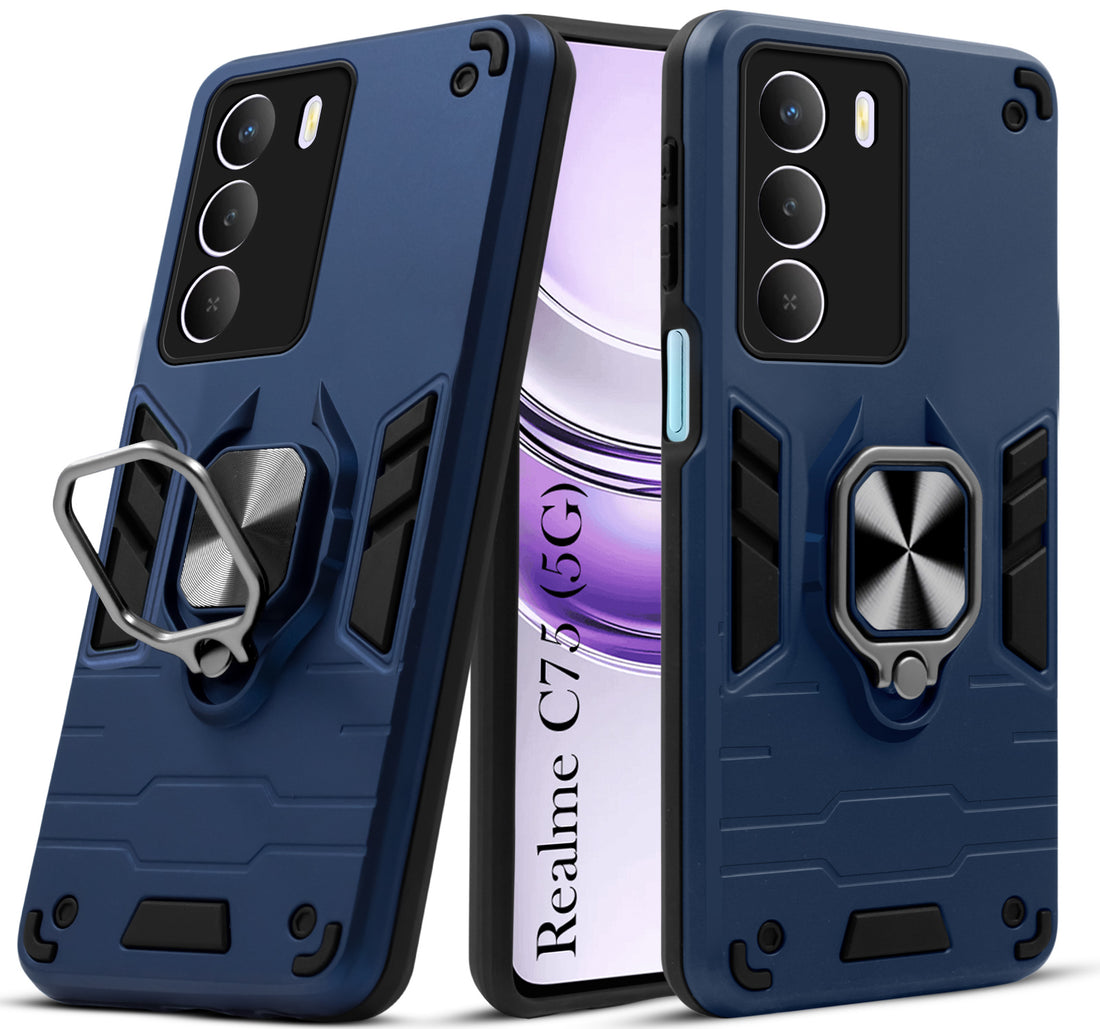 For Realme C75 5G Back Cover Case (Shockproof Polycarbonate Dual Layer Hybrid Armor)