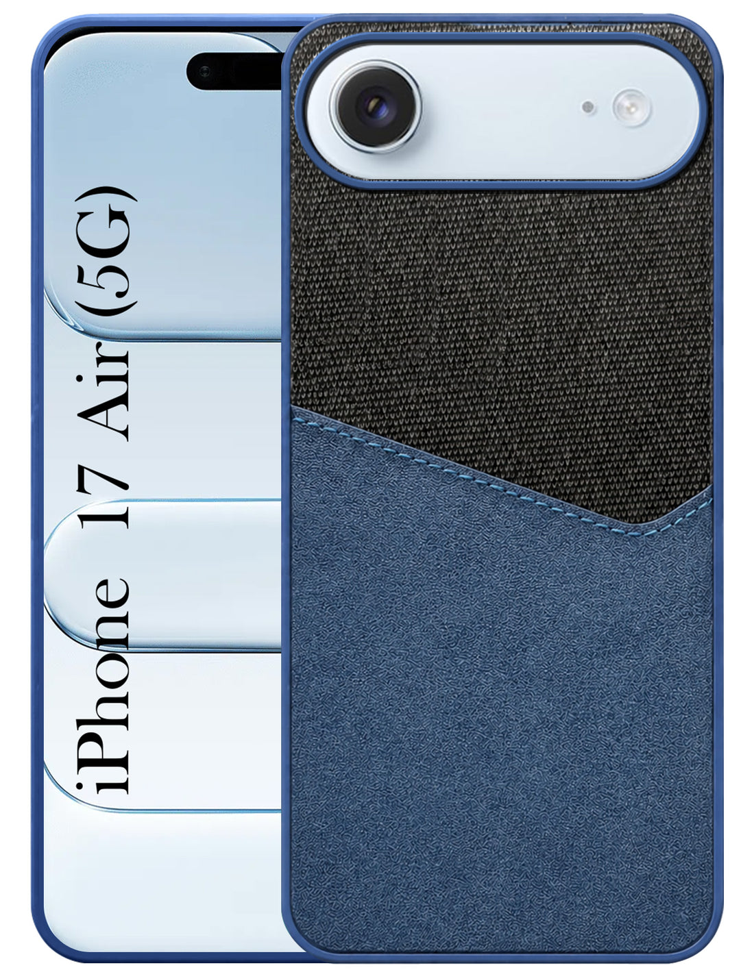 For Apple iPhone 17 Air Back Cover Case (Dual PU Leather Stitch | Professional Minimalist | Soft and Flexible)