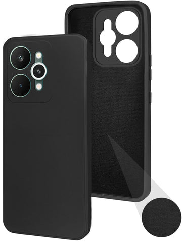 For Realme 15 Back Cover Case (Matte Finish Silicone with Inside Fiber cloth)