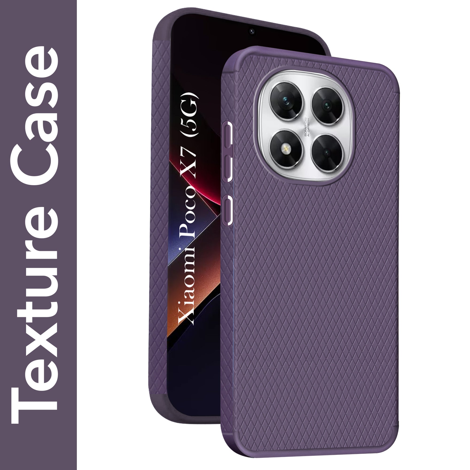 For Xiaomi Poco X7  Back Cover Case (Liquid Silicone | Side Grip | Camera Protection)