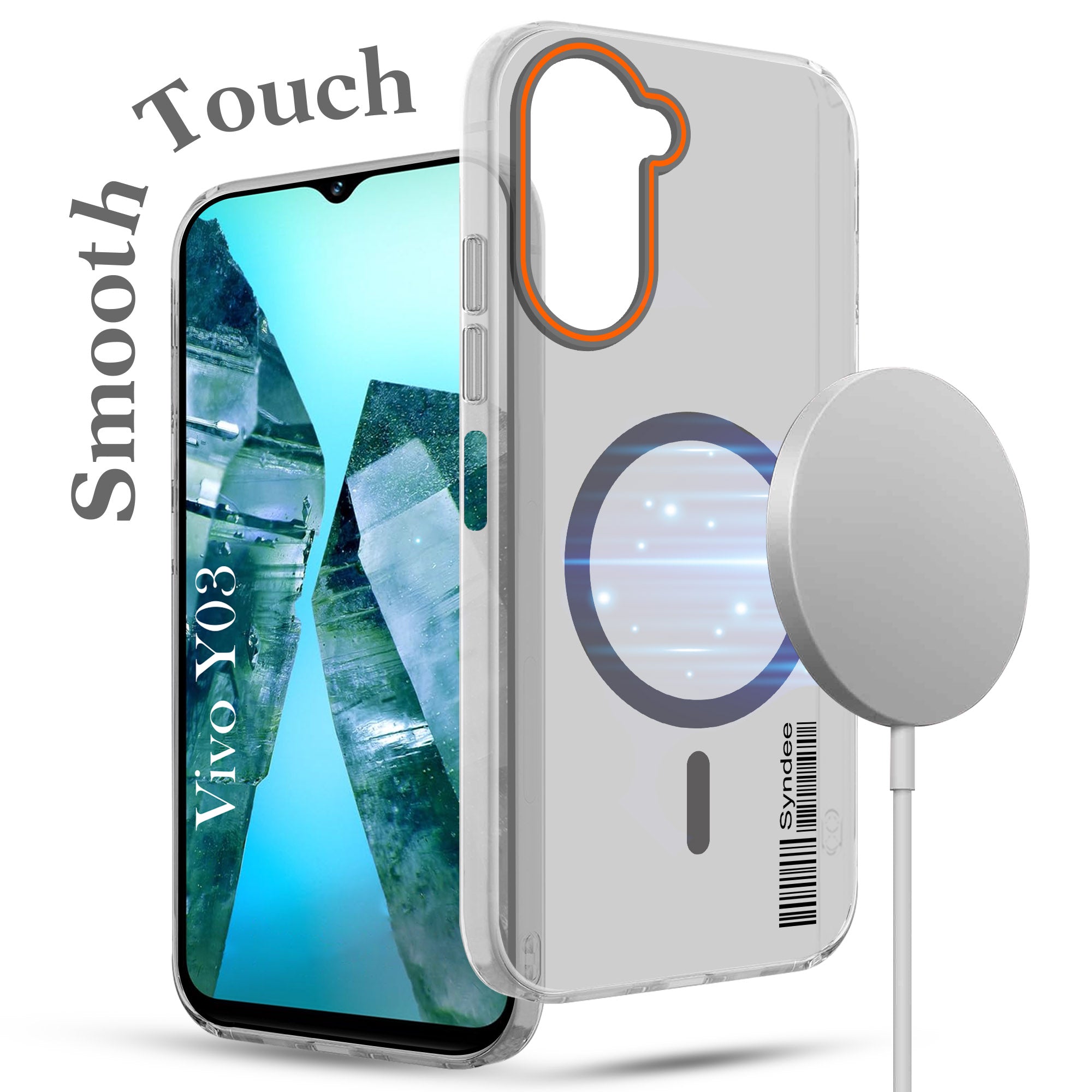For Vivo Y18 | Y18e | Y03 | Y18i | Y18t Back Cover Case (Soft Touch | Camera Bump Protection | MagSafe Compatible | Matte Finish)