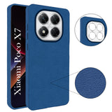 For Xiaomi Poco X7 Back Cover Case (Glass Like Camera Protection | Leather Feel | Minimalist Professional Grip)