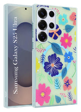 For Samsung Galaxy S25 Ultra Back Cover Case (Cute Floral Design | Flower Print for Girls | MagSafe Compatible Wireless Charging)