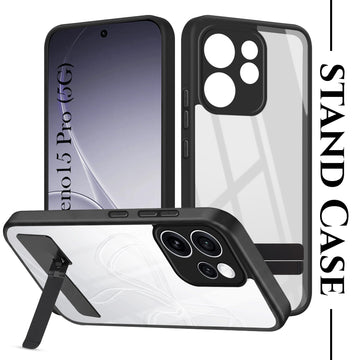 For Oppo Reno15 Pro 5G | Oppo Reno 15 Pro 5G Back Cover Case (Built-in Stand | Lifetime Anti Yellow | Kickstand Shockproof | Camera Protection | MagSafe Compatible)