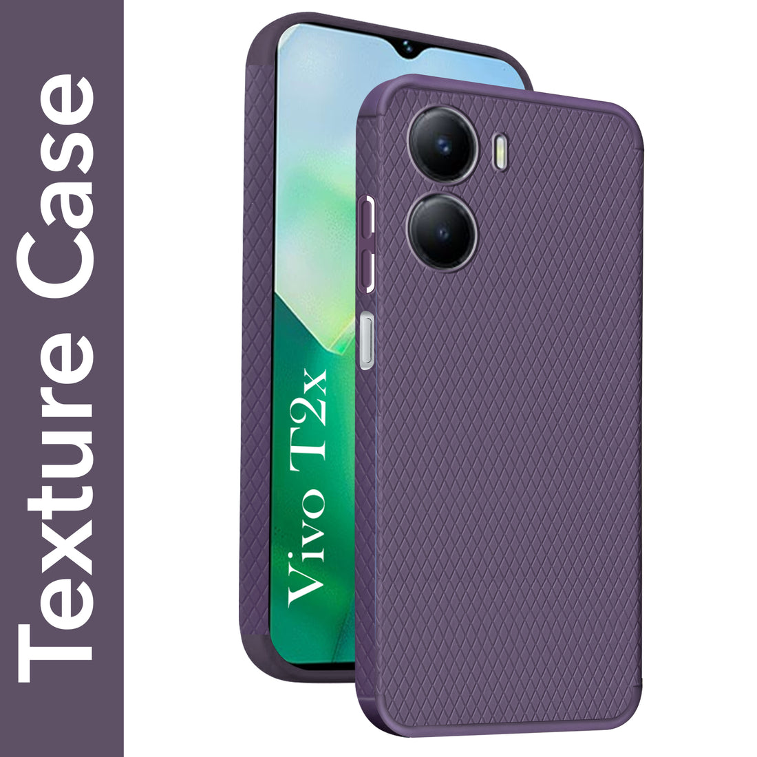 For Vivo T2x Back Cover Case (Liquid Silicone | Side Grip | Camera Protection)