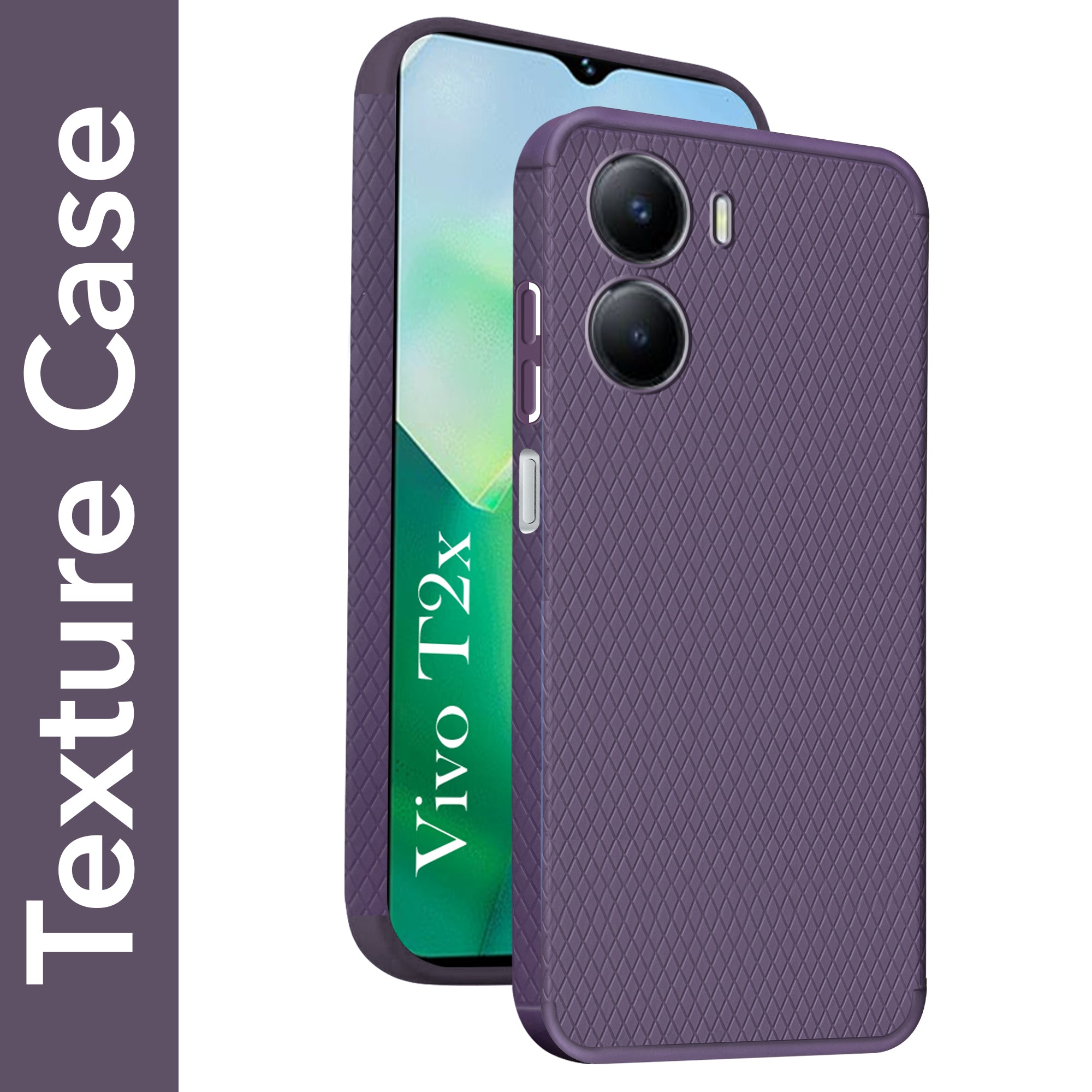 For Vivo T2x Back Cover Case (Liquid Silicone | Side Grip | Camera Protection)