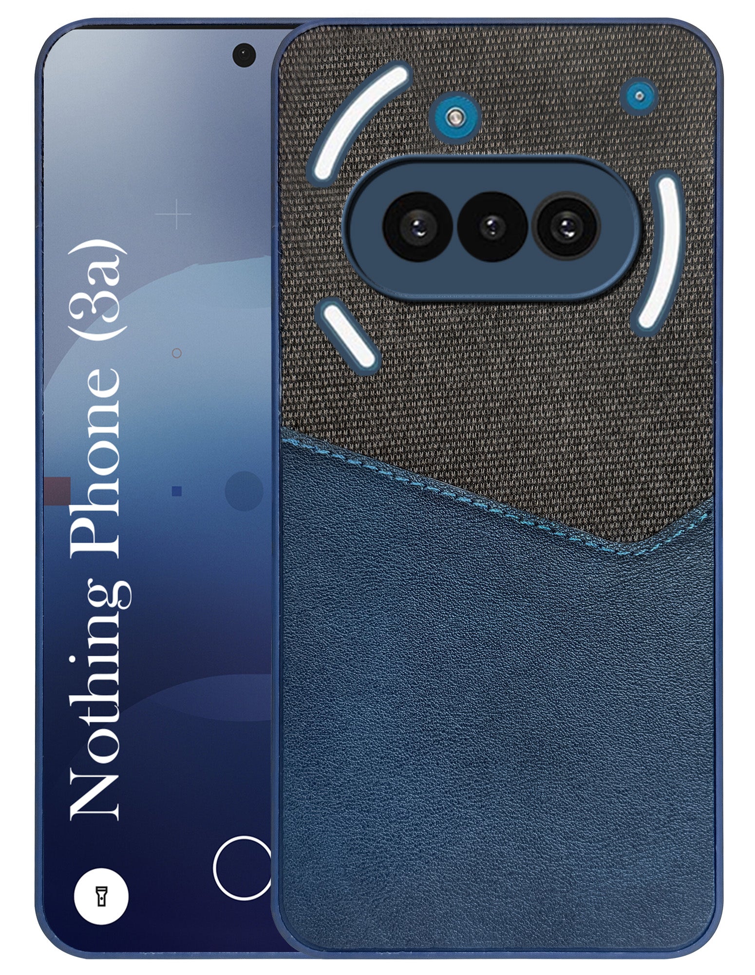 For Nothing Phone 3A Back Cover Case  (Dual PU Leather Stitch | Professional Minimalist | Soft and Flexible)