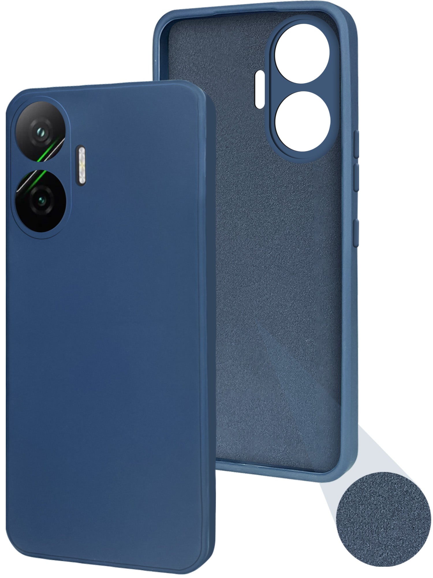 For Xiaomi Poco F7 5G Back Cover Case (Matte Finish Silicone with Inside Fiber cloth)