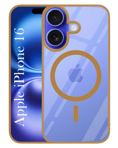 For Apple iPhone 16  Back Cover Case (MagSafe Compatible Wireless Charging | Hybrid Camera Bump Protection | Shockproof Polycarbonate Material)