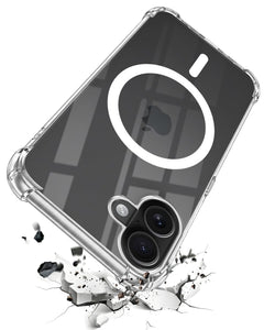 For Apple iPhone 16 Plus Back Cover Shockproof Crystal-Clear (Magsafe Wireless Support | Drop & Camera Protection | Hard Polycarbonate)