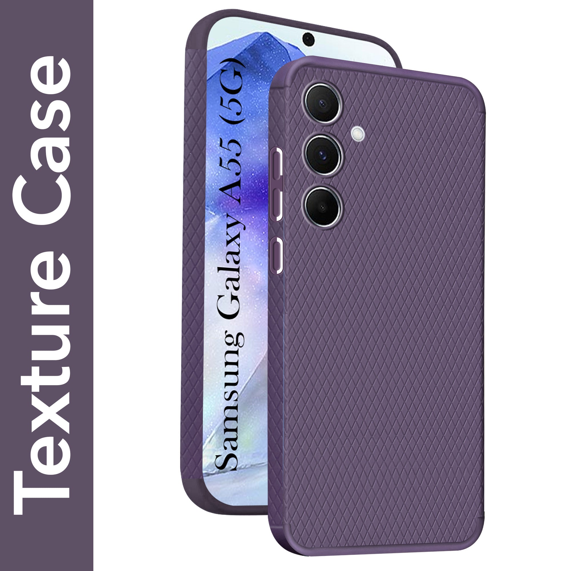 For Samsung Galaxy A55 5G Back Cover Case (Liquid Silicone | Side Grip | Camera Protection)