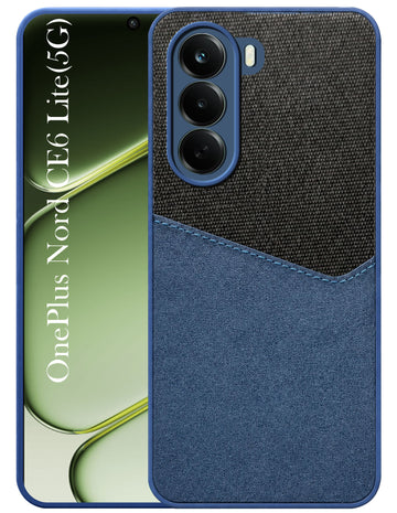 For OnePlus Nord CE 6 Lite Back Cover Case (Dual PU Leather Stitch | Professional Minimalist | Soft and Flexible)