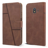 For Samsung Galaxy J2 Core Flip Cover Case (Stitched Leather with Magnetic Closure)