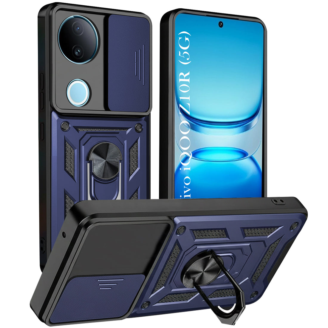 For Vivo iQOO Z10R Back Cover Case (Hybrid Dual Armor Polycarbonate)