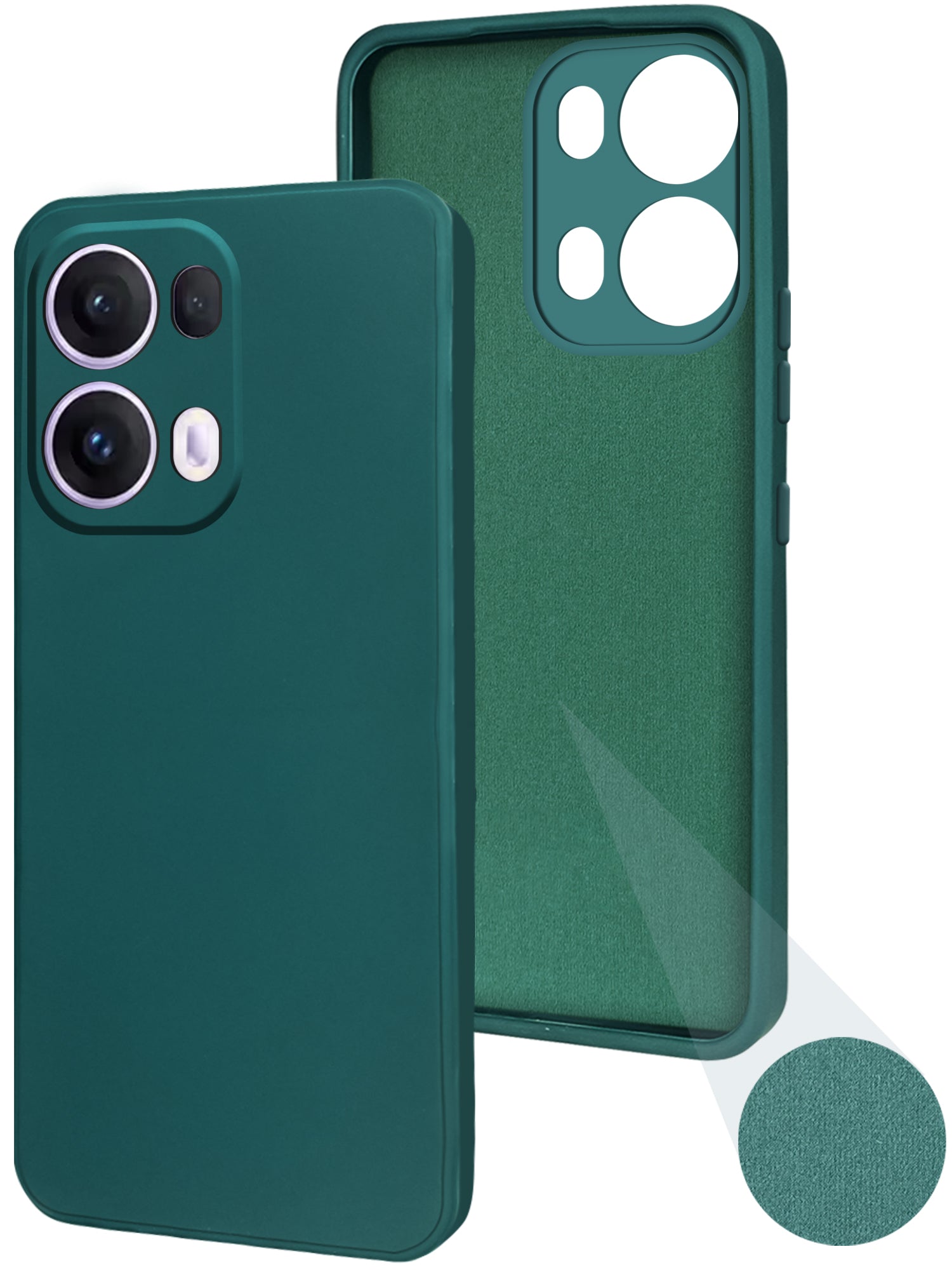 For Oppo Reno13 Pro 5G | Oppo Reno 13 Pro 5G Back Cover Case (Matte Finish Silicone with Inside Fiber cloth)