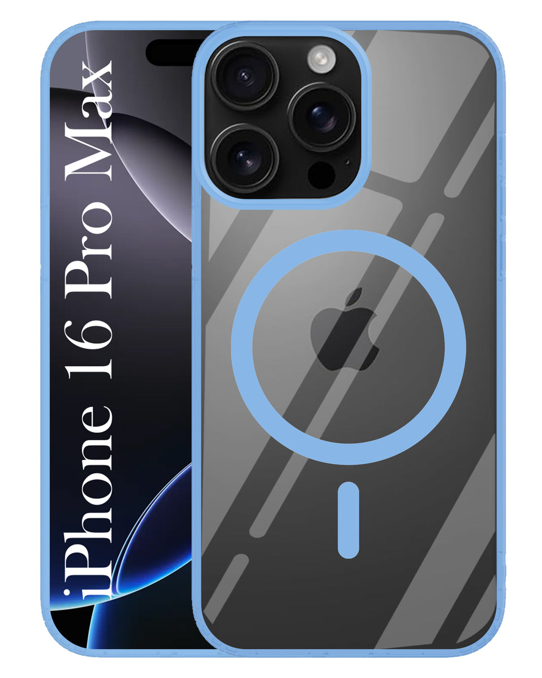 For Apple iPhone 16 Pro Max Back Cover Case (MagSafe Compatible Wireless Charging | Hybrid Camera Bump Protection | Shockproof Polycarbonate Material)
