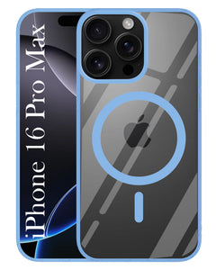 For Apple iPhone 16 Pro Max Back Cover Case (MagSafe Compatible Wireless Charging | Hybrid Camera Bump Protection | Shockproof Polycarbonate Material)