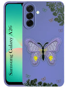 For Samsung Galaxy A26 5G Back Cover Case (Soft Butterfly Embroidery | Women Teen Girls | Camera Protection| Matte Silicone)