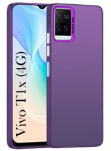 For Vivo T1x 4G Hard Back Cover Case (Velvet Touch | Professional Glossy Finish | Camera Protection Bump)