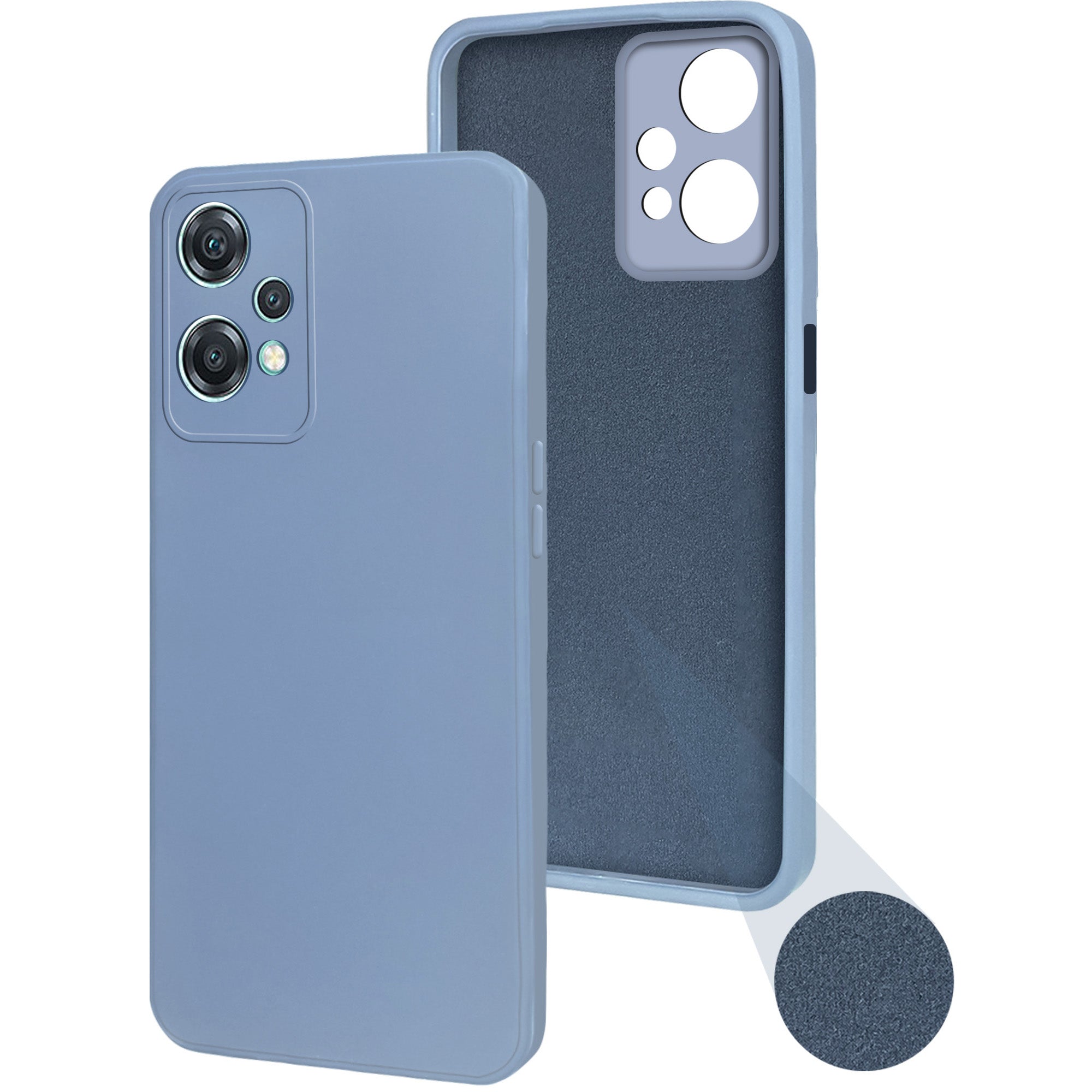 For OnePlus Nord CE 2 Lite 5G Back Cover Case (Matte Finish Silicone with Inside Fiber Cloth)