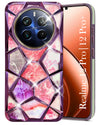 For Realme 12 Pro Plus | Realme 12 Pro Back Cover Case ( Dual Design Glitter Sparkle and Detachable Diamond Print Case | Soft and Flexible)