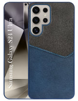 For Samsung Galaxy S24 Ultra Back Cover Case (Dual PU Leather Stitch | Professional Minimalist | Soft and Flexible)
