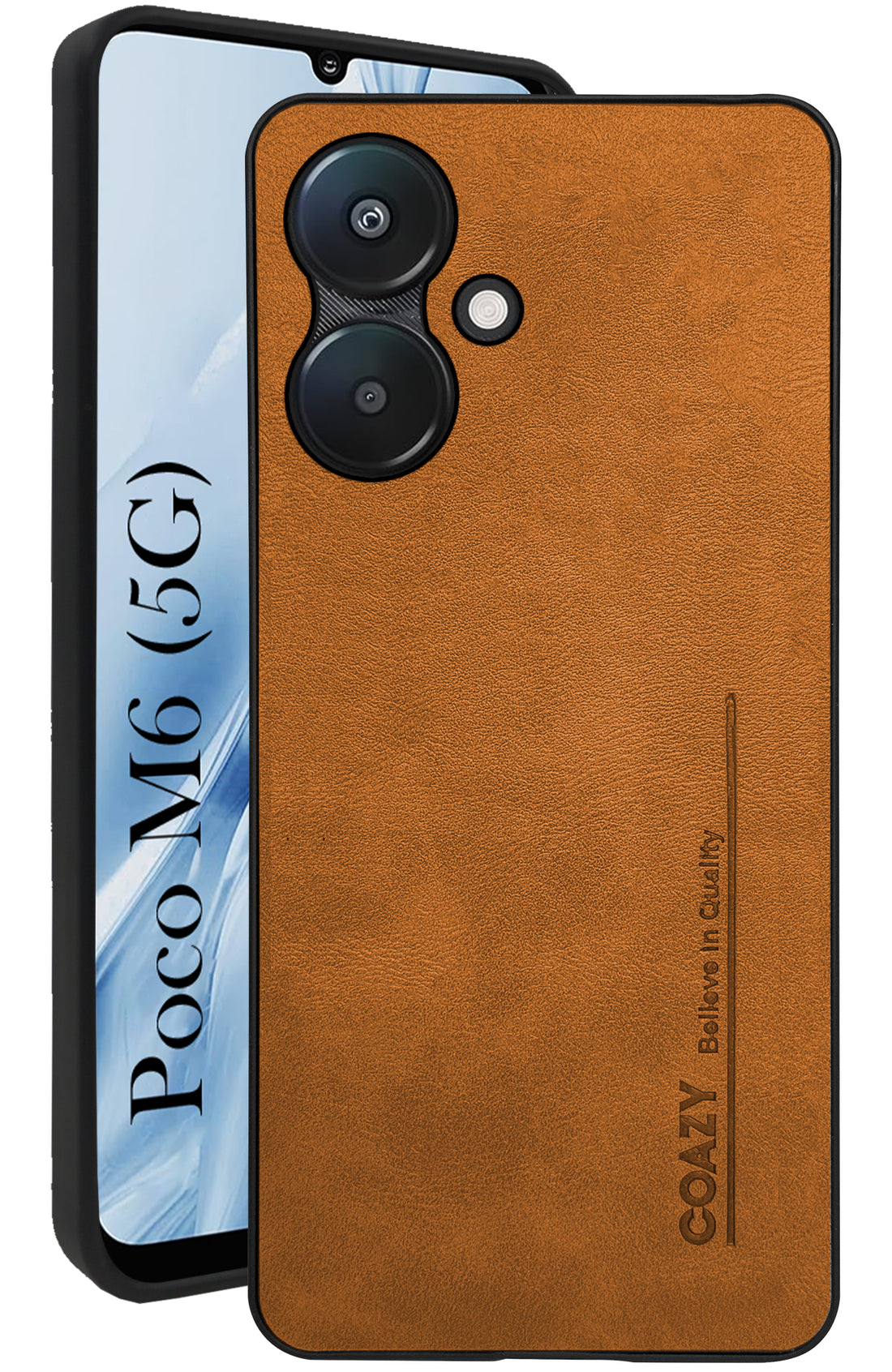 For Poco M6 5G Back Cover Case (Professional Vegan Leather | Camera Protection | Slim & Soft)