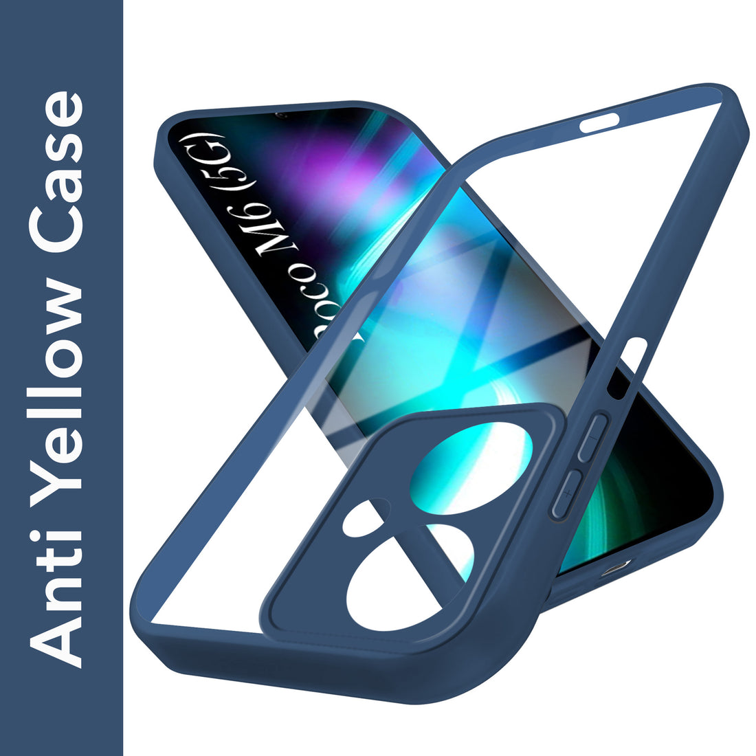 For Poco M6 5G Back Cover Case Ultra-Hybrid (Lifetime Anti Yellow | Anti Scratch | Crystal Clear Shockproof)