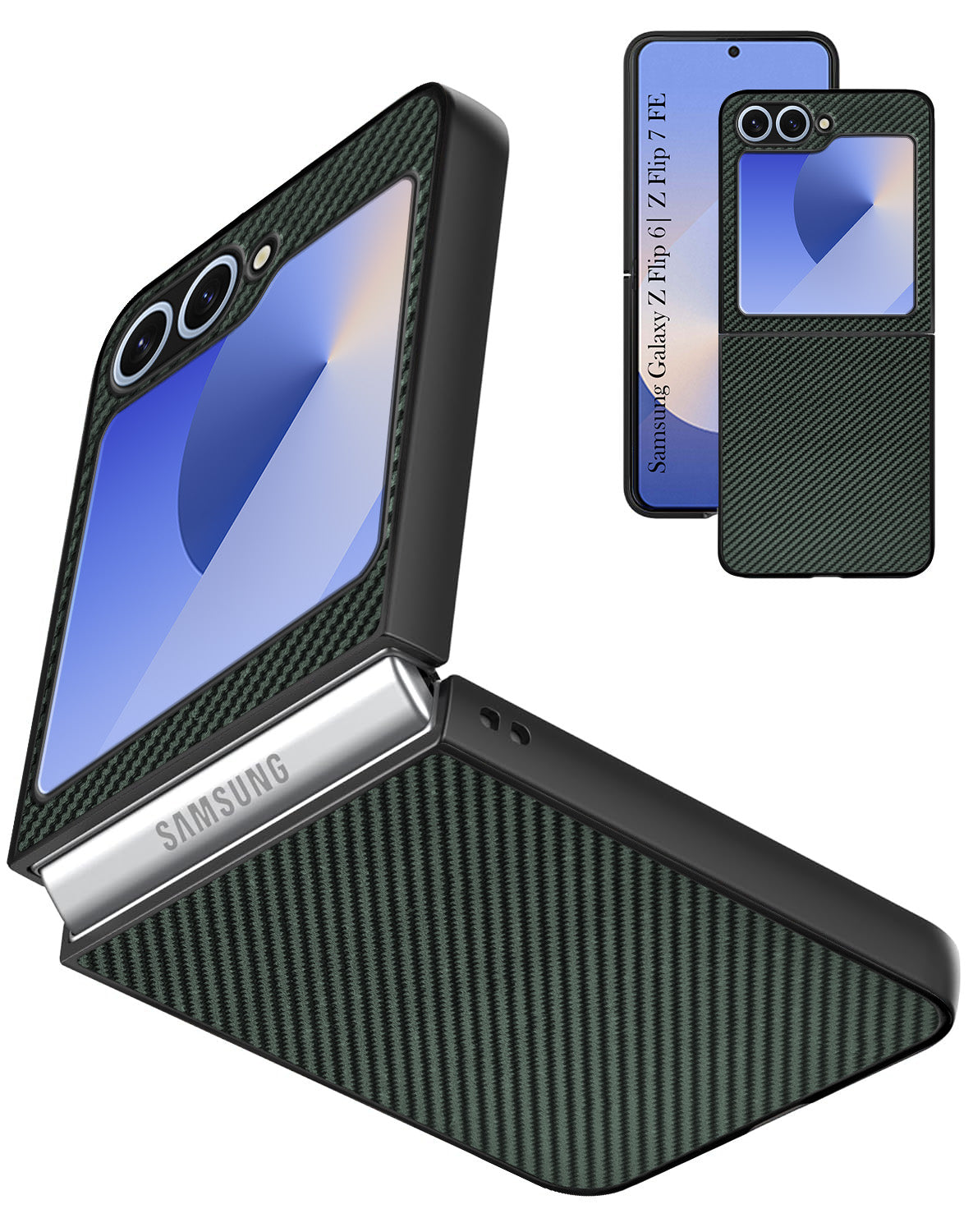 For Samsung Galaxy Z Flip 6 5G | Samsung Galaxy Z Flip 7 FE Back Flip Case Cover (Craft Printed Design | Hybrid Texture | Inside Microfiber Cloth)