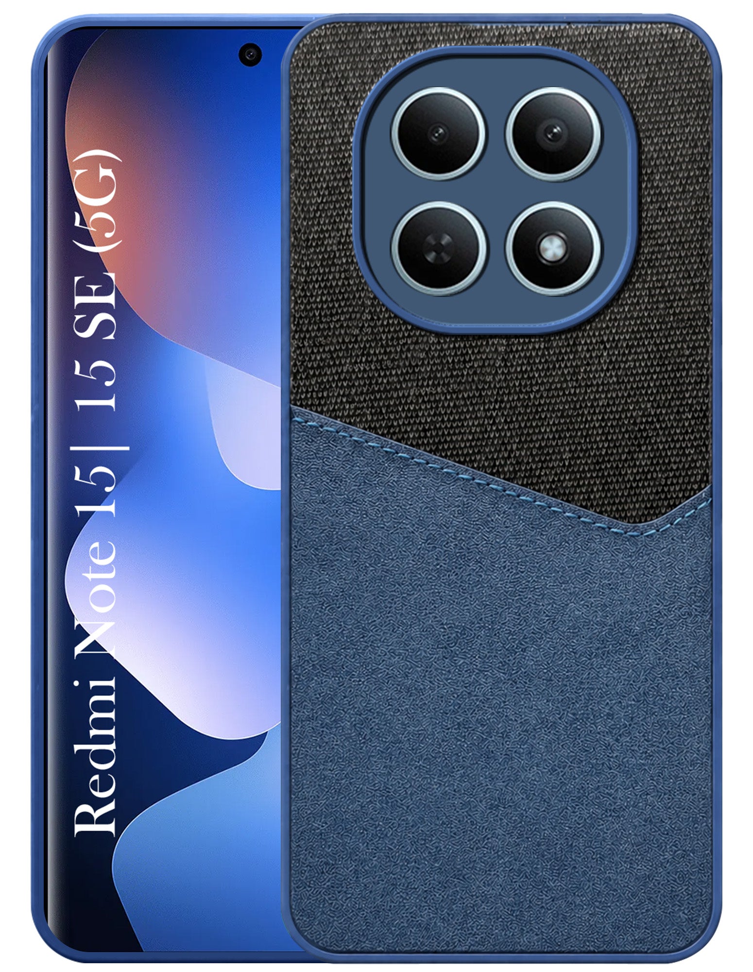 For Xiaomi Redmi Note 15 5G | Redmi Note 15 SE 5G Back Cover Case (Dual PU Leather Stitch | Professional Minimalist | Soft and Flexible)