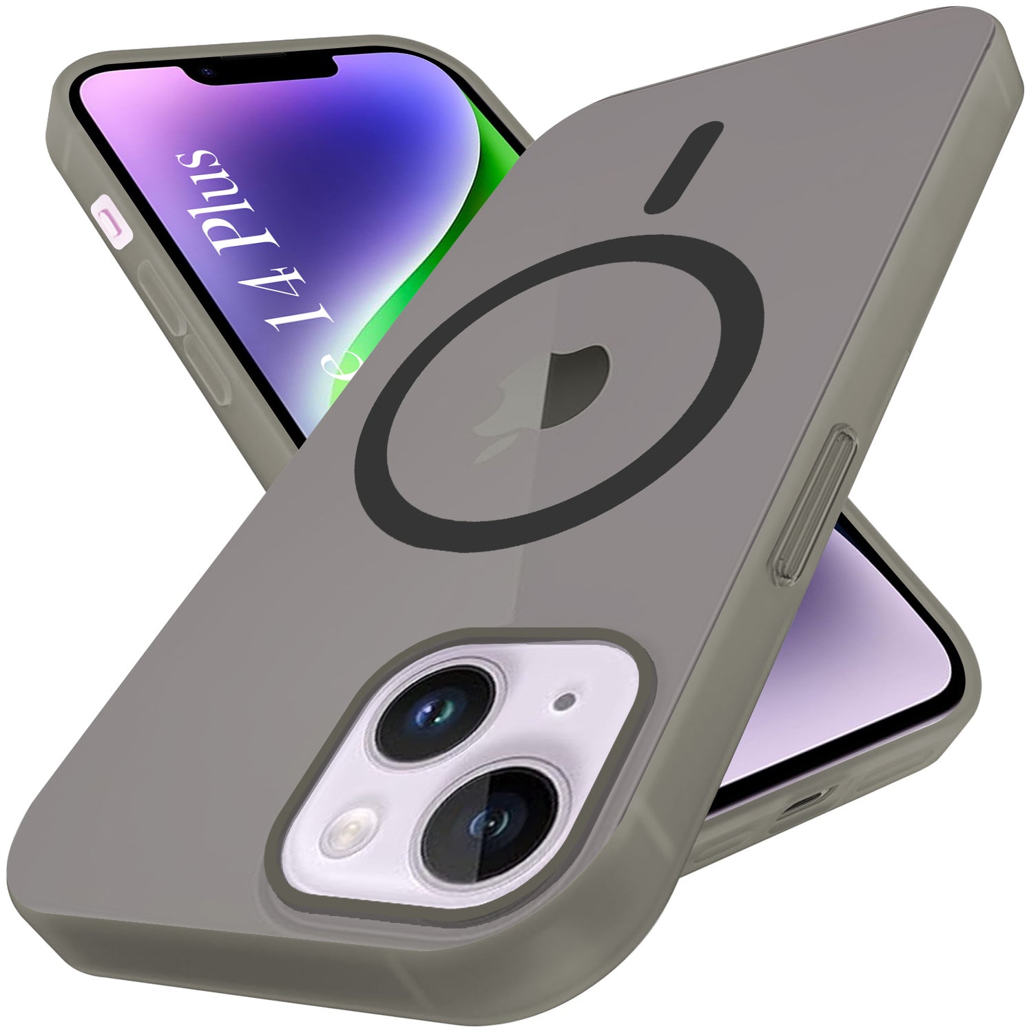 For Apple iPhone 14 Plus Back Cover Case (Frosted Matte Feel | MagSafe Compatible Wireless Charging | Polycarbonate Material)