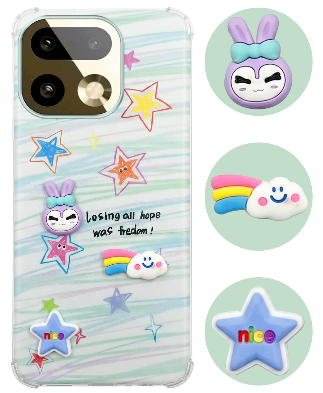 For Realme 16 Pro Plus 5G Back Cover Case (3D Cute Cartoons | Hard Back Side Soft | Matte Premium Finish | HD Printing)