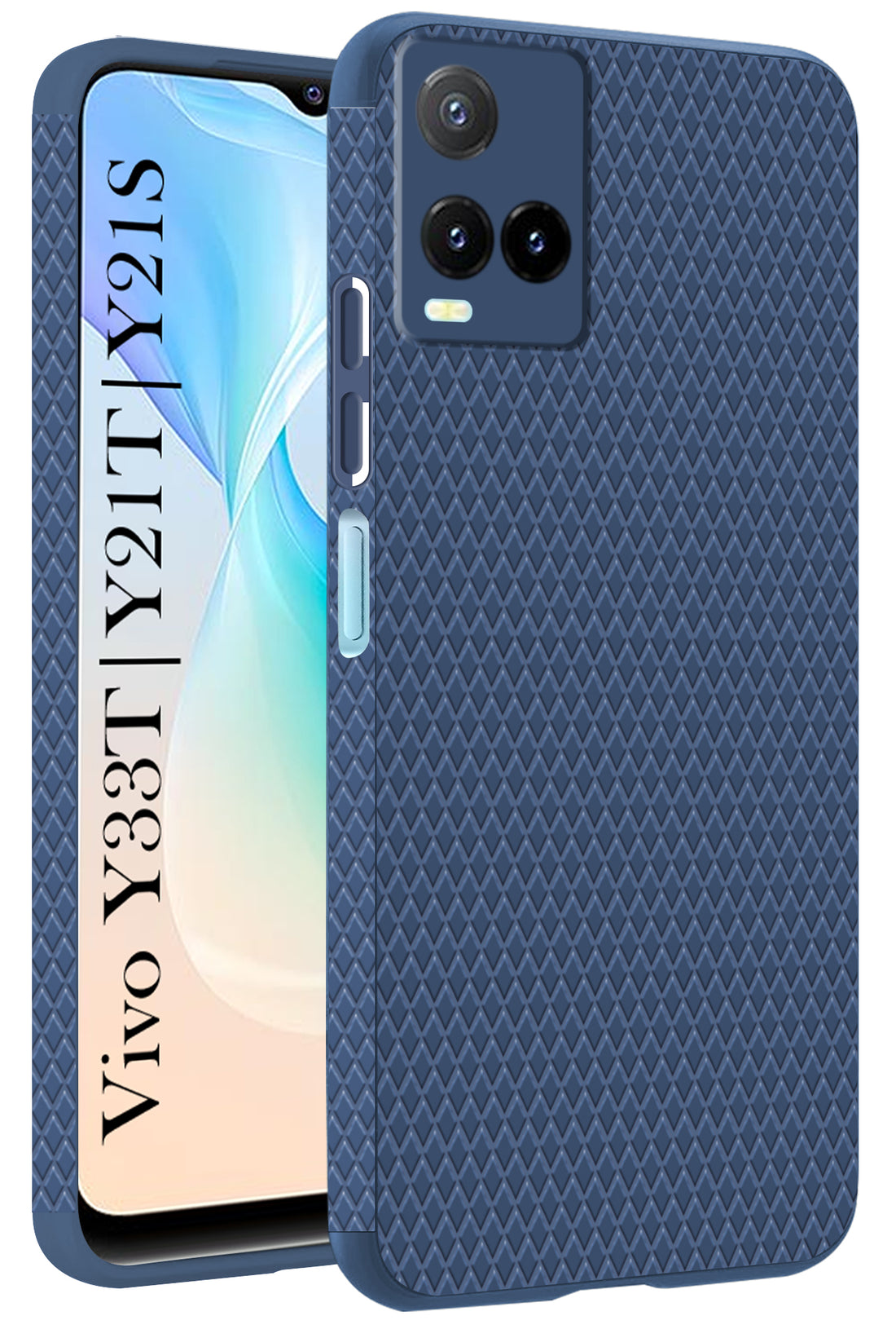 For Vivo Y33T | Vivo Y21T | Vivo Y21s Back Cover Case (Liquid Silicone | Side Grip | Camera Protection)