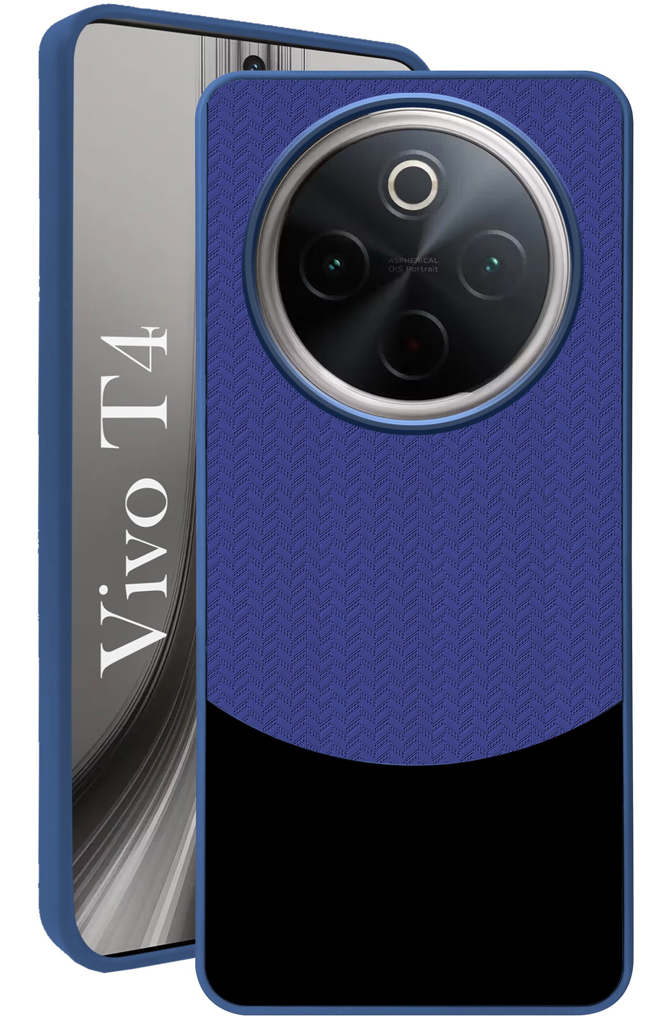 For Vivo T4 Back Cover Case (Elegant PU Leather Finish | Premium Minimalist Professional | Camera Protection Bump)
