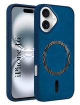 For Apple iPhone 16 Back Cover Case (Sleek Leather Finish | MagSafe Compatible Wireless Charging | Camera Bump Protection)