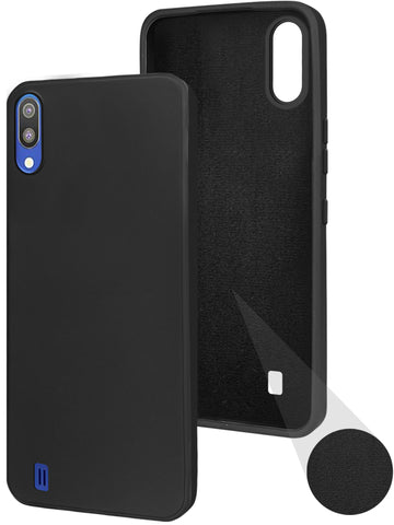 For Samsung Galaxy M10 Back Cover Case ( Matte Finish Silicone with Inside Fiber cloth)