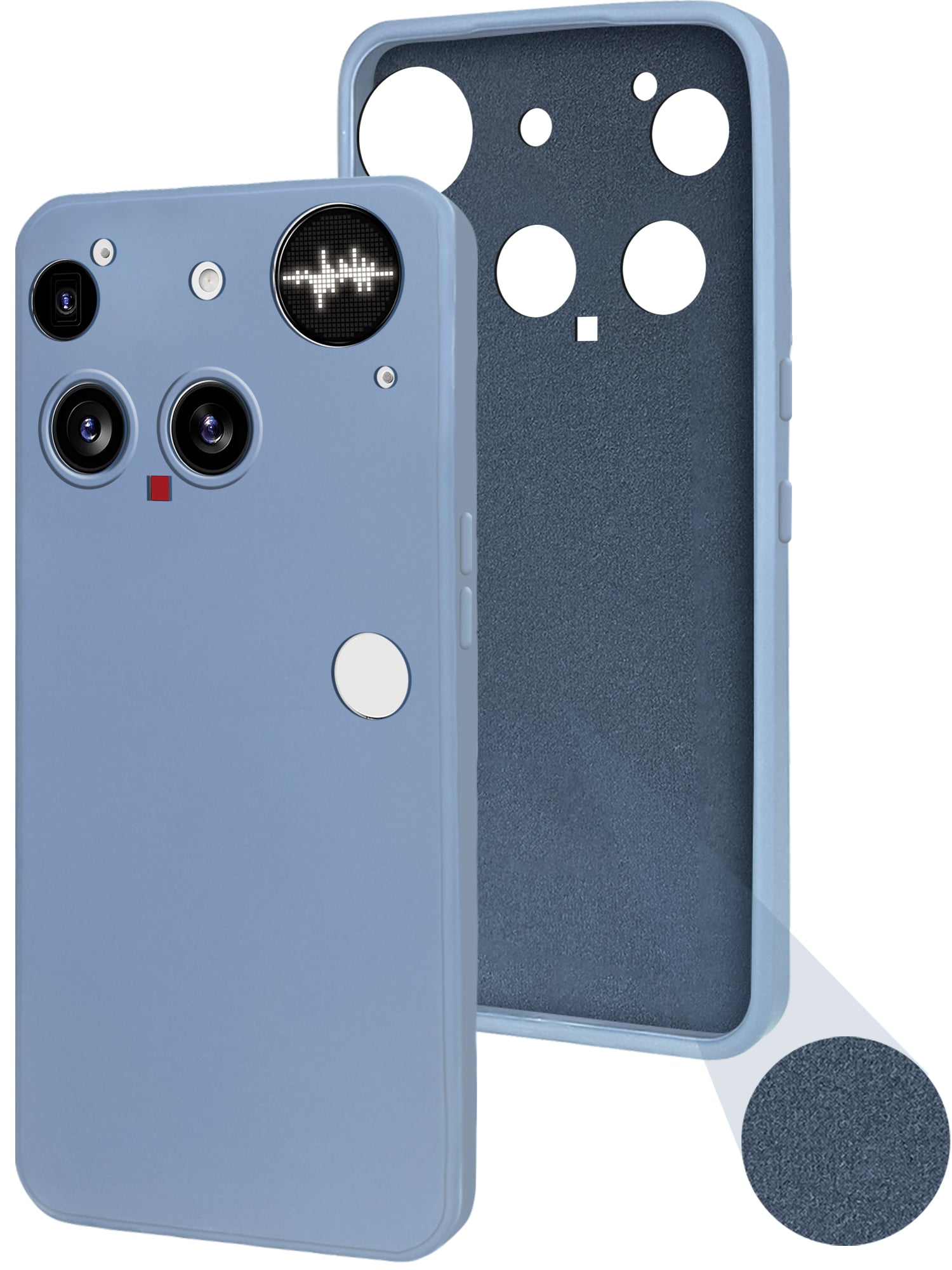 For Nothing Phone 3 Back Cover Case ( Matte Finish Silicone with Inside Fiber cloth)