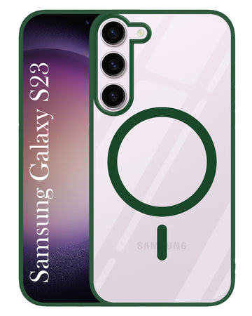 For Samsung Galaxy S23 5G Back Cover Case ( MagSafe Compatible Wireless Charging | Hybrid Camera Bump Protection | Shockproof Polycarbonate