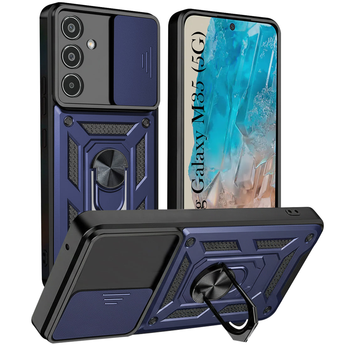 For Samsung Galaxy M35 5G Back Cover Case (Hybrid Dual Armor Polycarbonate)