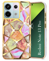 For Redmi Note 13 Pro Back Cover Case (Dual Design Glitter Sparkle and Detachable Diamond Print Case | Soft and Flexible)